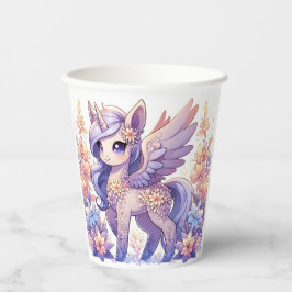 Boho Fun Unicorn Babydusche Pappbecher