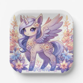 Boho Fun Unicorn Babydusche Pappteller