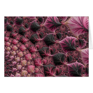 Boho Funky Eclectic Pink Black Abstrakt Fraktal