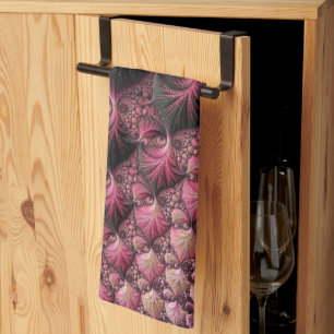 Boho Funky Eklektische Rosa Schwarze Abstrakte Fra Handtuch
