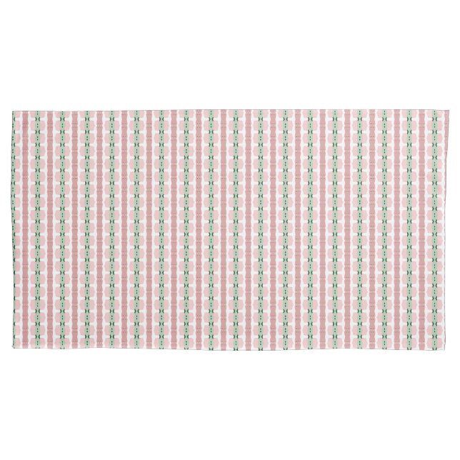 Boho Funky Retro Eclectic Pastel Christmas Streife Kissenbezug (Vorderseite-Links)