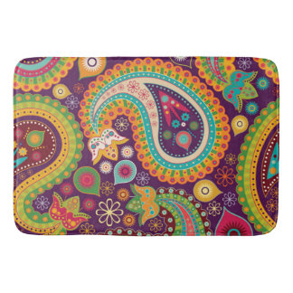 Boho Funky Trendy Retro abstraktes Muster Badematte