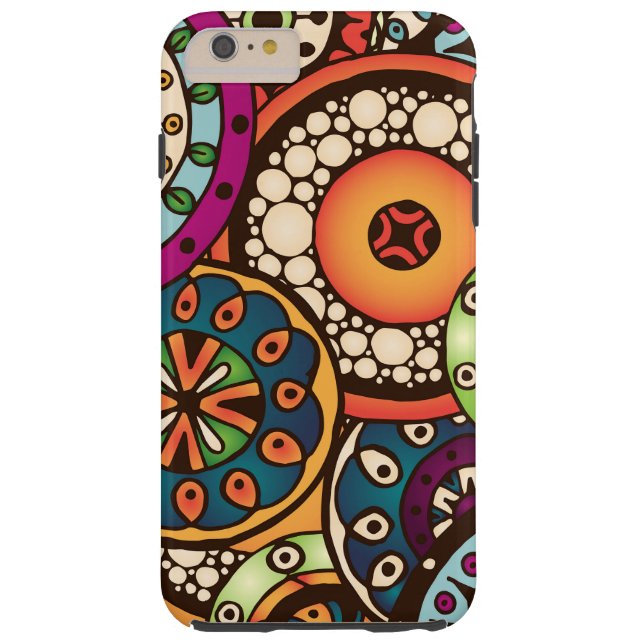 Boho Funky Trendy Retro abstraktes Muster Case-Mate iPhone Hülle (Rückseite)