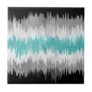 Boho Funky Wavy Abstract Libramasculine Stolzflagg Fliese