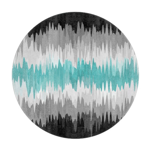 Boho Funky Wavy Abstract Libramasculine Stolzflagg Schneidebrett (Vorderseite)
