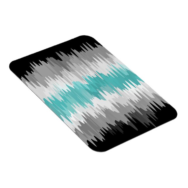 Boho Funky Wavy Abstrakt Libramasculine Prilag Magnet (Rechte Seite)