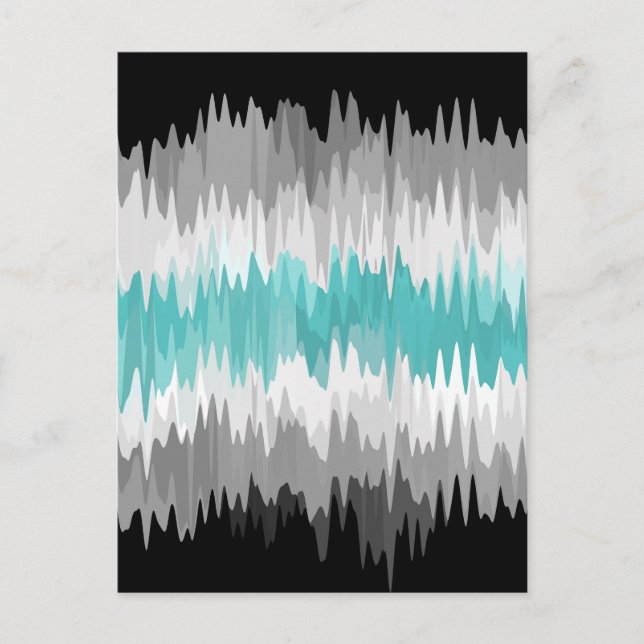 Boho Funky Wavy Abstrakt Libramasculine Prilag Postkarte (Vorderseite)