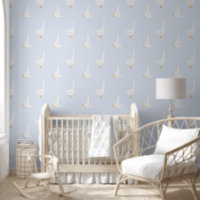 Boho-Gans-Ente-Blau-Weiß-Beige-Nursery