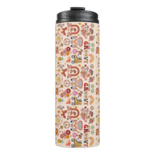 Boho-Gänseblümchen-Blumen Retro-Groovy-Blumenmuste Thermosbecher
