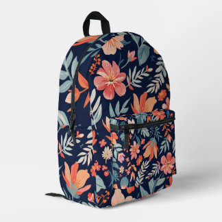 Boho Garden Whimsy - Floral Pattern Backpack Bedruckter Rucksack