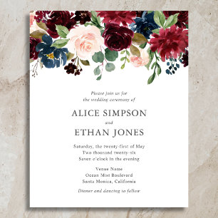 Boho-Garten-Hochzeitseinladung mit QR-Code-Foto Flyer