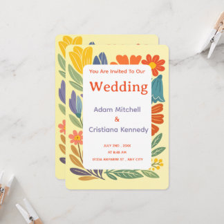Boho-Garten-Wohlfühl-Hochzeitseinladung Einladung