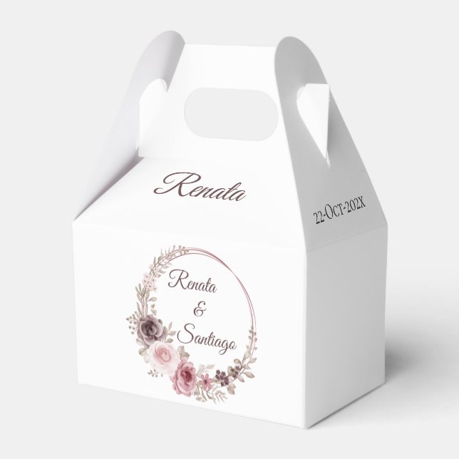 Boho Gastgeschenk Hochzeit Boxes Geschenkschachtel (Rückseite)
