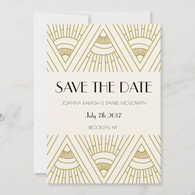 Boho Gatsby Save the Date (Vorderseite)