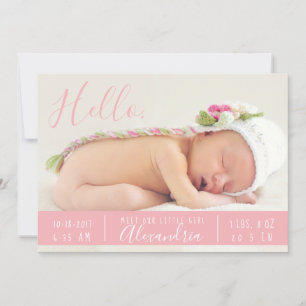 Boho-Geburtsankündigung Hallo Trefft das neue Baby Ankündigung