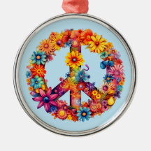 Boho Gefärbte Krawatte Peace Symbol Hippie Style