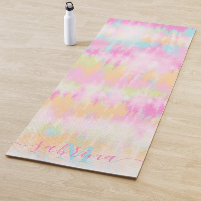 Boho gefärbte Krawatte Regenbogenfarbe mädchenhaft Yogamatte (Beispiel)