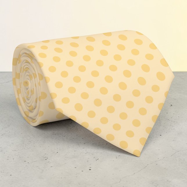 Boho-Gelb Mini-Polka-Dots-Schlips Krawatte (Von Creator hochgeladen)