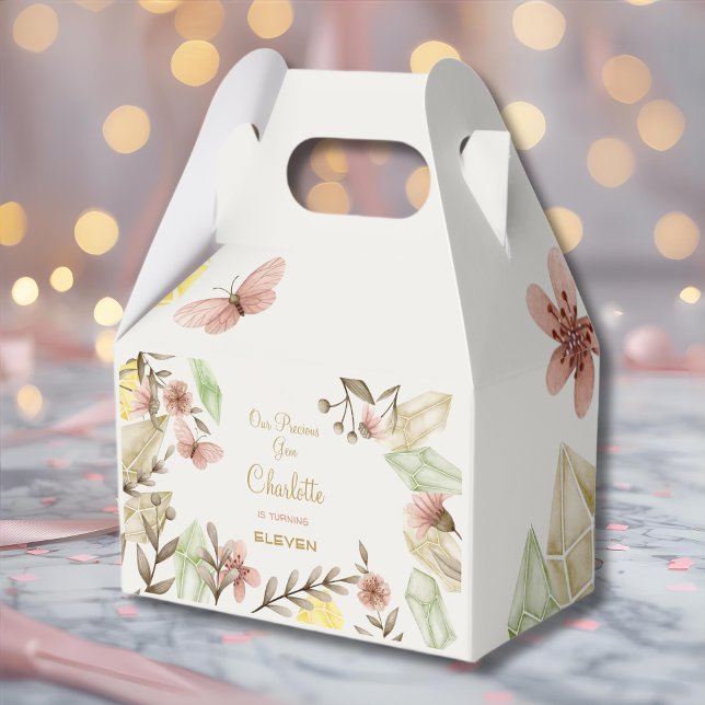 Boho Gems Vintage Kristalle Aquarell Geburtstag Geschenkschachtel (Von Creator hochgeladen)