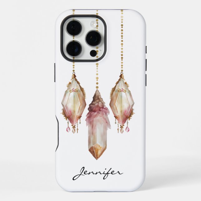 Boho Gemstone Native American iPhone 16 Pro Max Hülle (Rückseite)