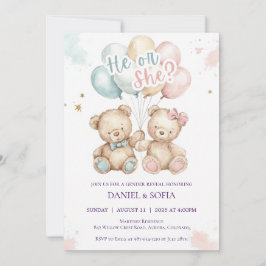 Boho Gender Reveal Invitation Neutral Baby Einladung