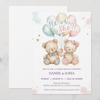 Boho Gender Reveal Invitation Neutral Baby Einladung