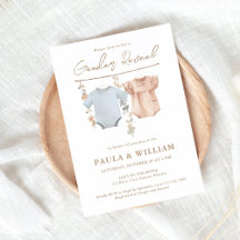 Boho Gender Reveal Party Invite