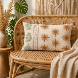 Boho Geo Botanical Lumbar Pillow Lendenkissen