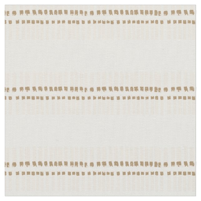Boho geo einfache Linien beige weiß rustikal Stoff (Nahaufnahme)