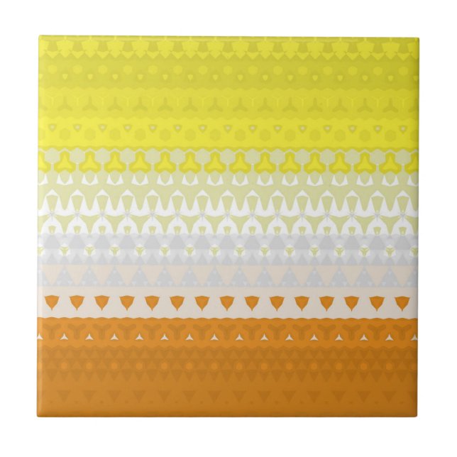 Boho Geometric Abstrakt Maverique Pride Flag Fliese (Vorderseite)