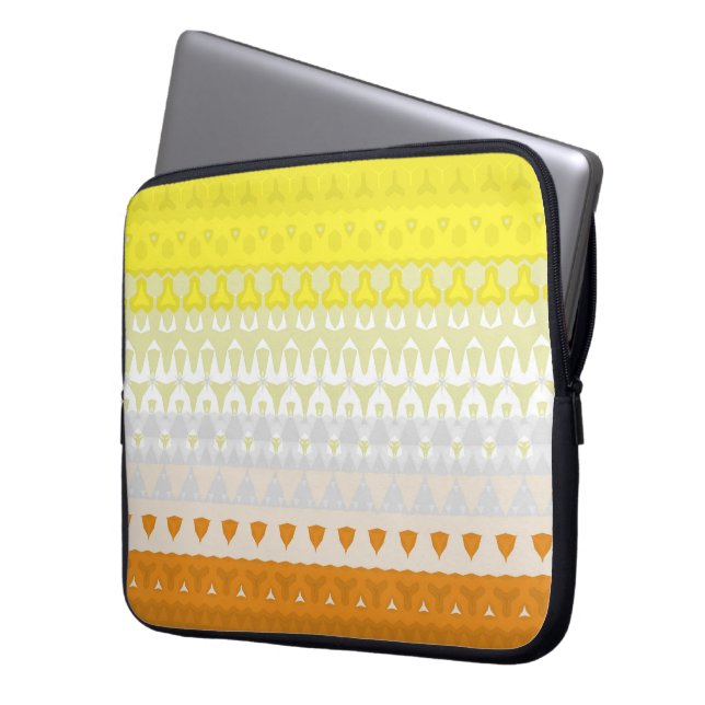 Boho Geometric Abstrakt Maverique Pride Flag Laptopschutzhülle (Vorderseite Links)