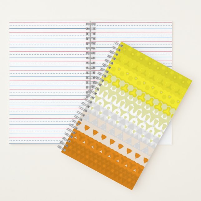 Boho Geometric Abstrakt Maverique Pride Flag Notizbuch (Innen)
