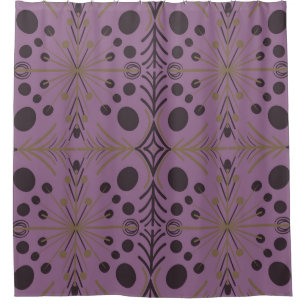 Boho Geometric Arrow Lila Pattern Throw Pillow Duschvorhang