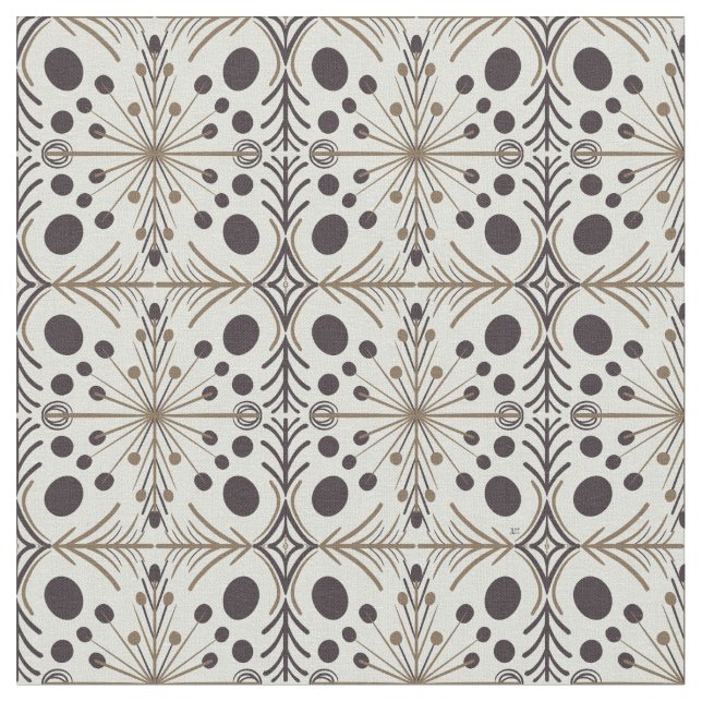 Boho Geometric Arrow White Pattern Stoff (Nahaufnahme)