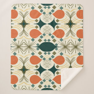 Boho Geometric Colorful Diamond Pattern Sherpadecke