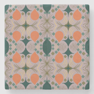 Boho Geometric Diamond Lila Steinuntersetzer