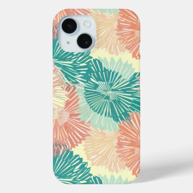 Boho Geometric Floral Nahtlos Case-Mate iPhone Hülle (Rückseite)