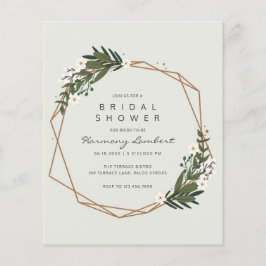 Boho Geometric Gold Greenery Budget Brautparty