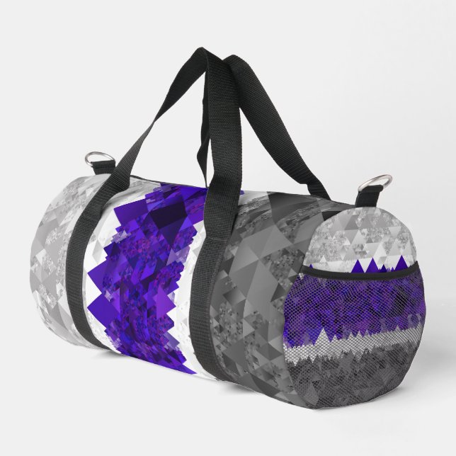 Boho Geometric Mod Retro Greygender Prix Flag Duffle Bag (Rechte Ecke)