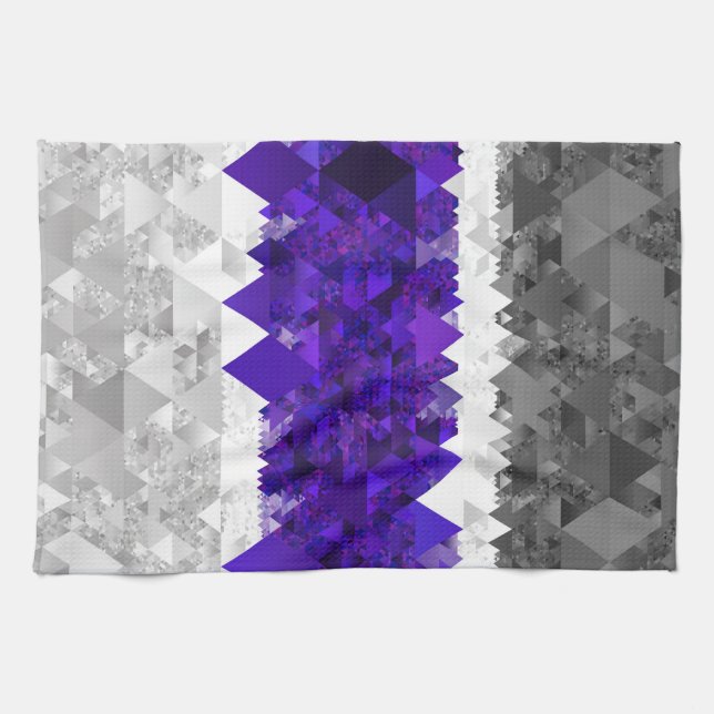 Boho Geometric Mod Retro Greygender Prix Flag Geschirrtuch (Horizontal)