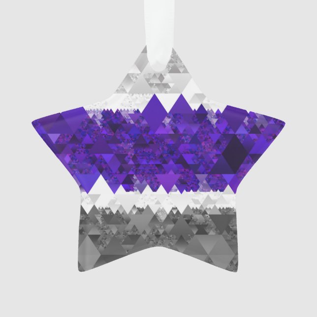 Boho Geometric Mod Retro Greygender Prix Flag Ornament (Vorderseite)