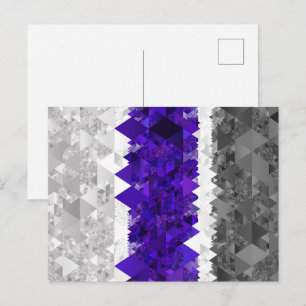 Boho Geometric Mod Retro Greygender Prix Flag Postkarte