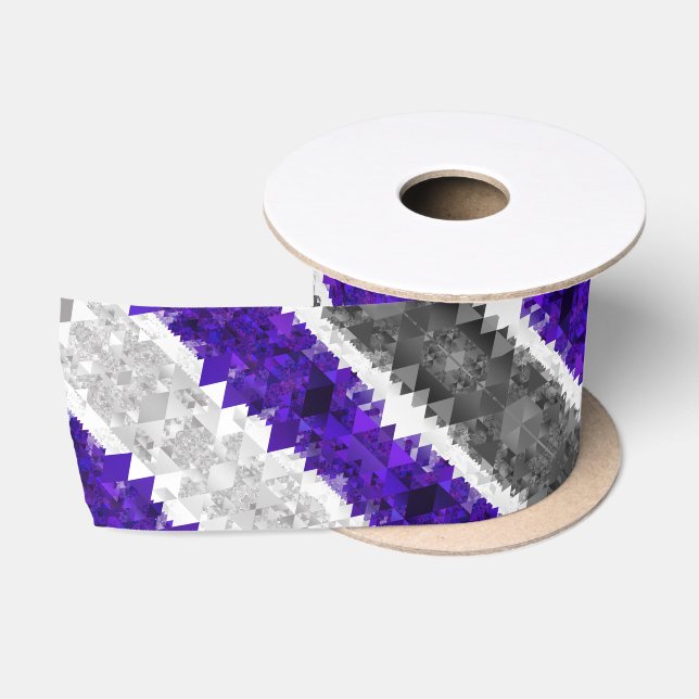 Boho Geometric Mod Retro Greygender Prix Flag Satinband (Spule)