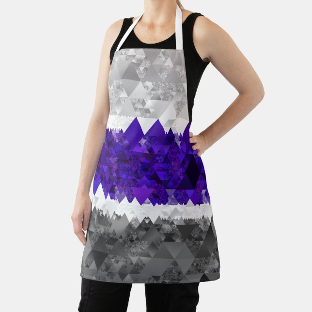 Boho Geometric Mod Retro Greygender Prix Flag Schürze (InSitu)