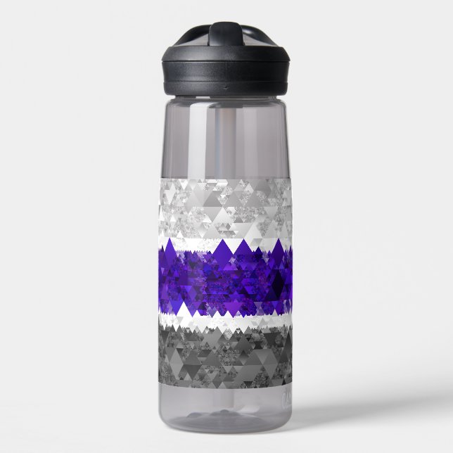 Boho Geometric Mod Retro Greygender Prix Flag Trinkflasche (Vorne)