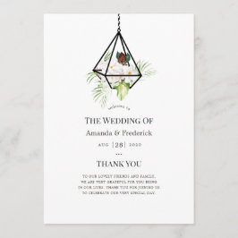 Boho Geometric Terrarium Floral Wedding Programm