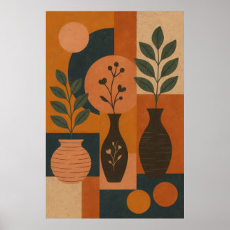 Boho-Geometrie-Wandkunst – Abstrakter Minimalistis Poster