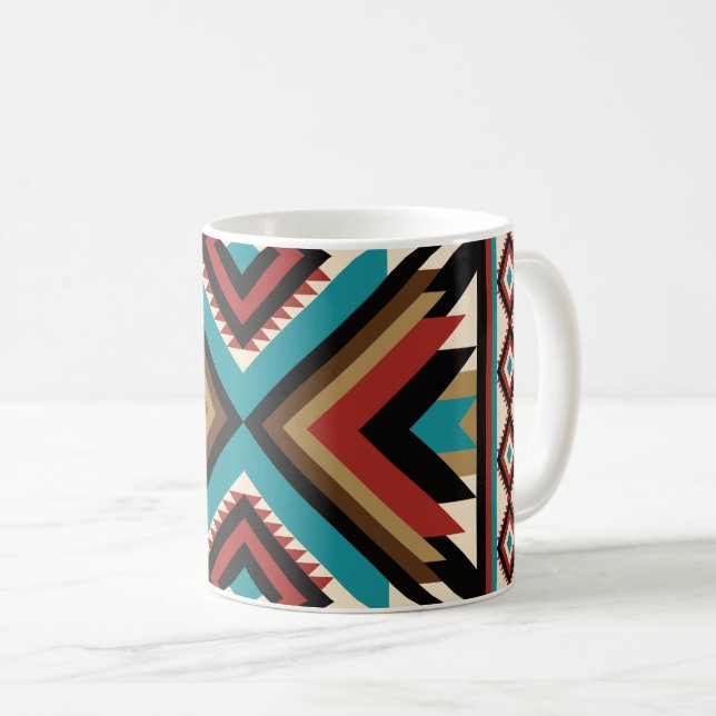 Boho Geometrisch Kaffeetasse (VorderseiteRechts)