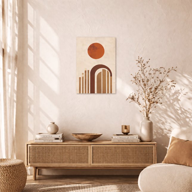 Boho-Geometrischer Bogen Minimal Terrakotta Abstra Poster (Von Creator hochgeladen)