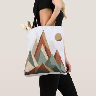 Boho-Geometrischer Gebirgszug Minimalistischer T Tasche